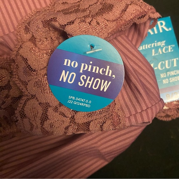 Vanity Fair Purple/Pinkish Lace Trim Panties High Cut Full Coverage 9/2XL - Picture 5 of 5